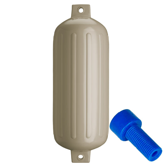 Polyform G-6 Twin Eye Fender 11" x 30" - Sand w/Adapter - Skoutley Outdoors LLC