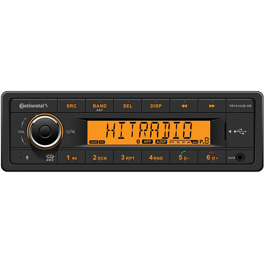 Continental Stereo w/AM/FM/BT/USB - Harness Included - 12V - Skoutley Outdoors LLC