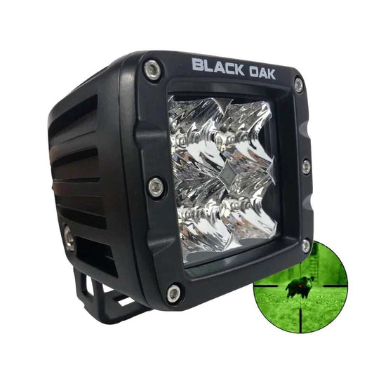 Black Oak Pro Series 3.0 2" 850nm Infrared Pod Light - Flood Optics - Black Housing - Skoutley Outdoors LLC