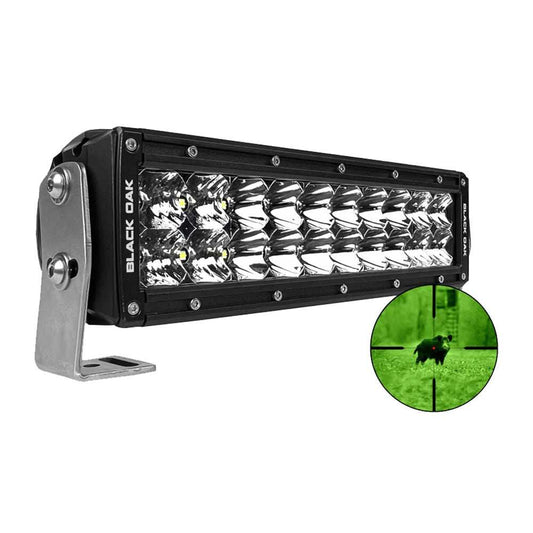 Black Oak Pro Series 3.0 10" 850nm Infrared Double Row LED Light Bar - Combo Optics - Black Housing - Skoutley Outdoors LLC