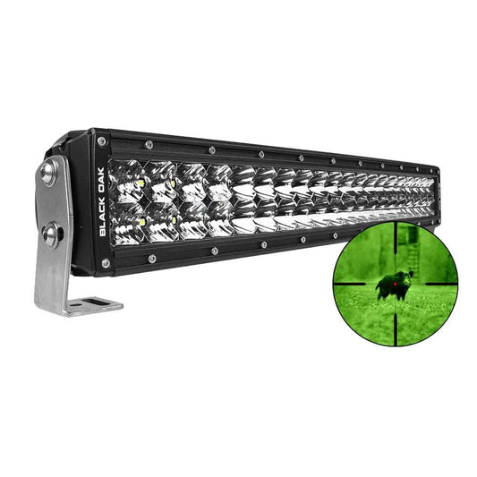 Black Oak Pro Series 3.0 Double Row Combo Infrared 20" 850nm LED Light Bar - Black Housing - Skoutley Outdoors LLC