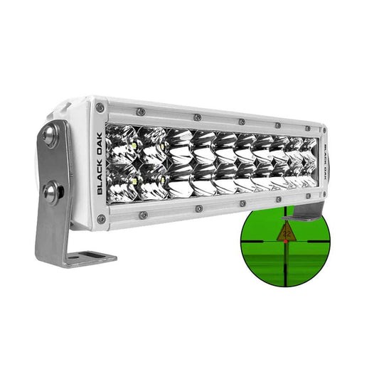 Black Oak Pro Series 3.0 10" 850nm Infrared Marine LED Double Row Light Bar - Combo Optics - White Housing - Skoutley Outdoors LLC