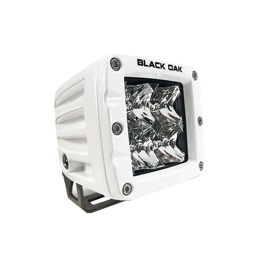 Black Oak 2" Marine LED Pod Light - Spot Optics - White Housing - Pro Series 3.0 - Skoutley Outdoors LLC