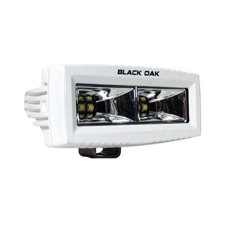Black Oak 4" Marine Spreader Light - Scene Optics - White Housing - Pro Series 3.0 - Skoutley Outdoors LLC