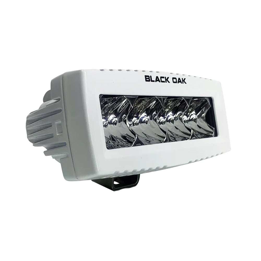 Black Oak 4" Marine Spreader Light - Flood Optics - White Housing - Pro Series 3.0 - Skoutley Outdoors LLC