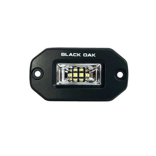 Black Oak 2" Marine Flush Mount Spreader Light - Black Housing - Pro Series 3.0 - Skoutley Outdoors LLC