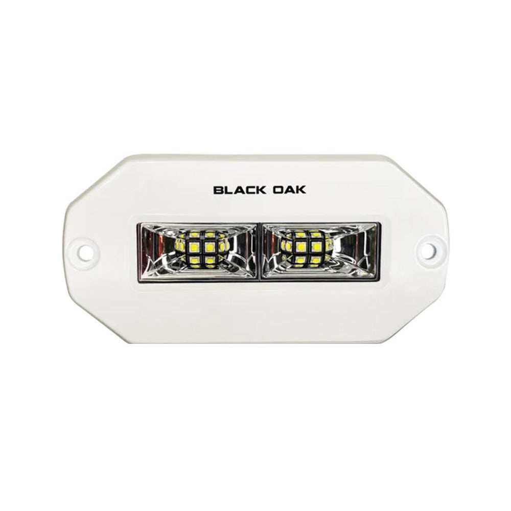 Black Oak 4" Marine Flush Mount Spreader Light - White Housing - Pro Series 3.0 - Skoutley Outdoors LLC