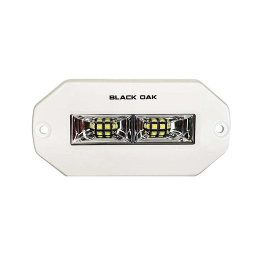 Black Oak 4" Marine Flush Mount Spreader Light - White Housing - Pro Series 3.0 - Skoutley Outdoors LLC