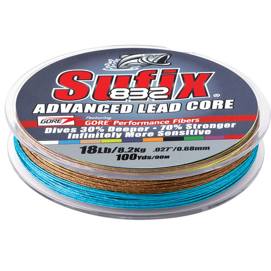 Sufix 832 Advanced Lead Core - 12lb - 10-Color Metered - 100 yds - Skoutley Outdoors LLC