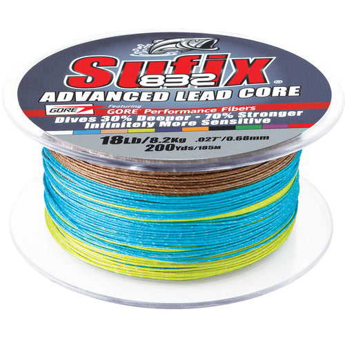 Sufix 832 Advanced Lead Core - 18lb - 10-Color Metered - 200 yds - Skoutley Outdoors LLC