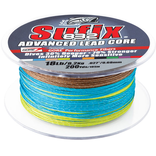 Sufix 832 Advanced Lead Core - 18lb - 10-Color Metered - 200 yds - Skoutley Outdoors LLC