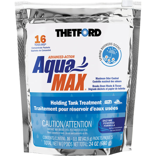 Thetford AquaMax® Holding Tank Treatment - 16 Toss-Ins - Spring Shower Scent - Skoutley Outdoors LLC