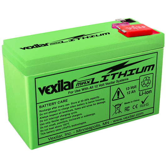 Vexilar 12V - 12 AH Max Lithium Battery - Skoutley Outdoors LLC