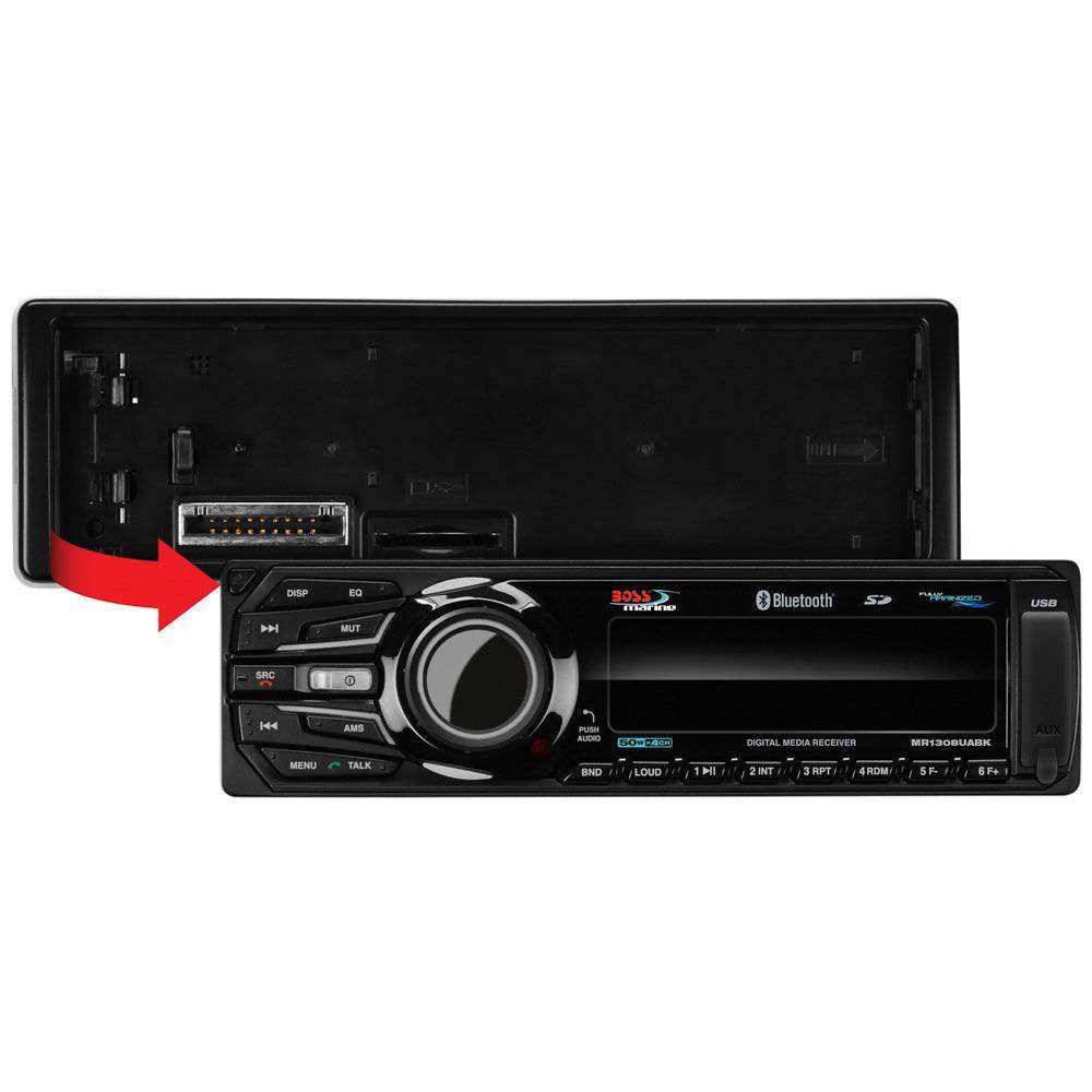 Boss Audio MR1308UABK Bluetooth® - Fully Marinized MP3-Compatible Digital Media Receiver w/USB & SD Memory Card Ports & Aux Input - Skoutley Outdoors LLC