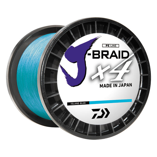 Daiwa J-BRAID x4 Braided Line - 30 lbs - 300 yds - Island Blue - Skoutley Outdoors LLC