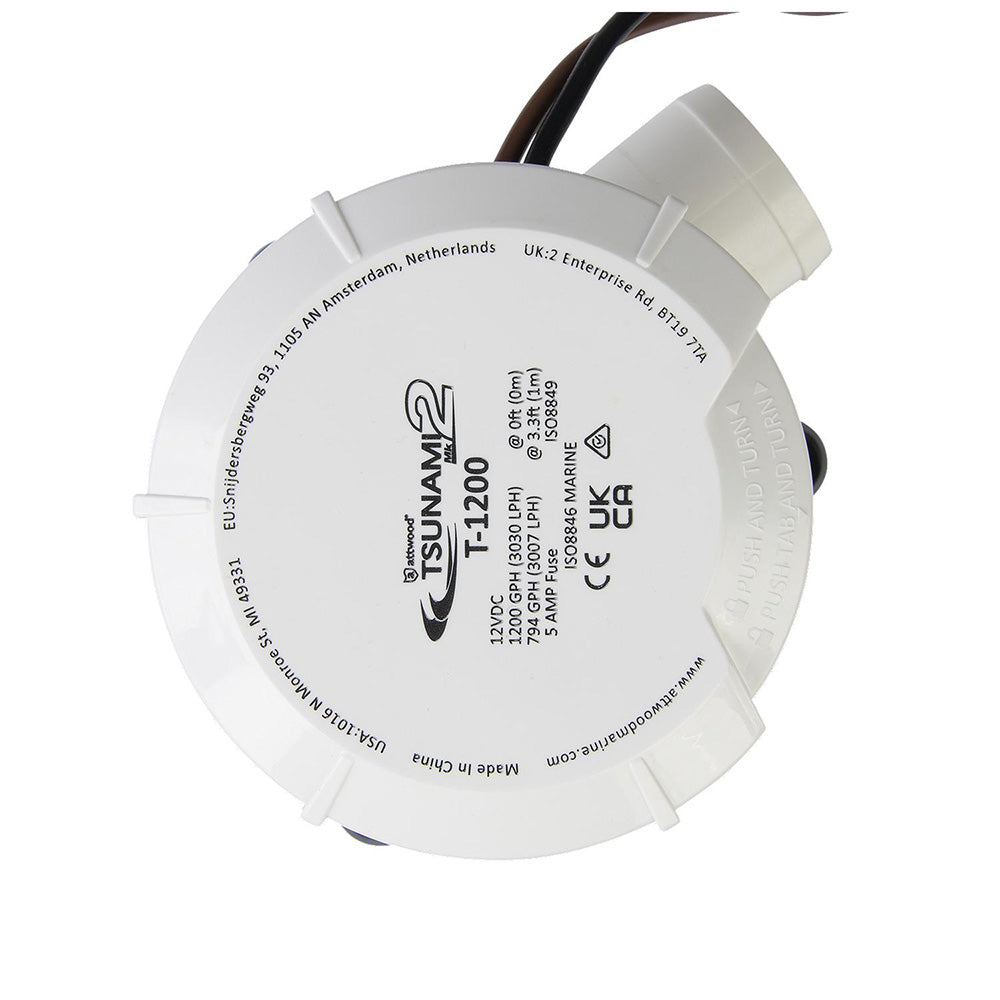 Attwood Tsunami MK2 Manual Bilge Pump - T1200 - 1200 GPH & 12V - Skoutley Outdoors LLC