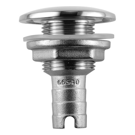 Attwood Stainless Steel Thru-Hull Short Straight Barbed - 5/8" Inner Diameter - Skoutley Outdoors LLC