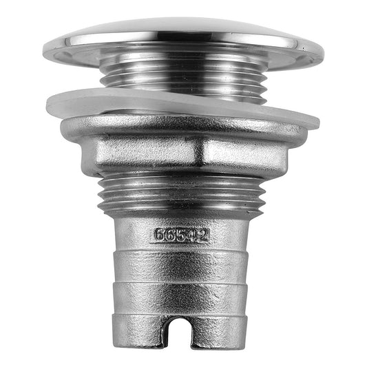 Attwood Stainless Steel Thru-Hull Short Straight Barbed - 1" Inner Diameter - Skoutley Outdoors LLC