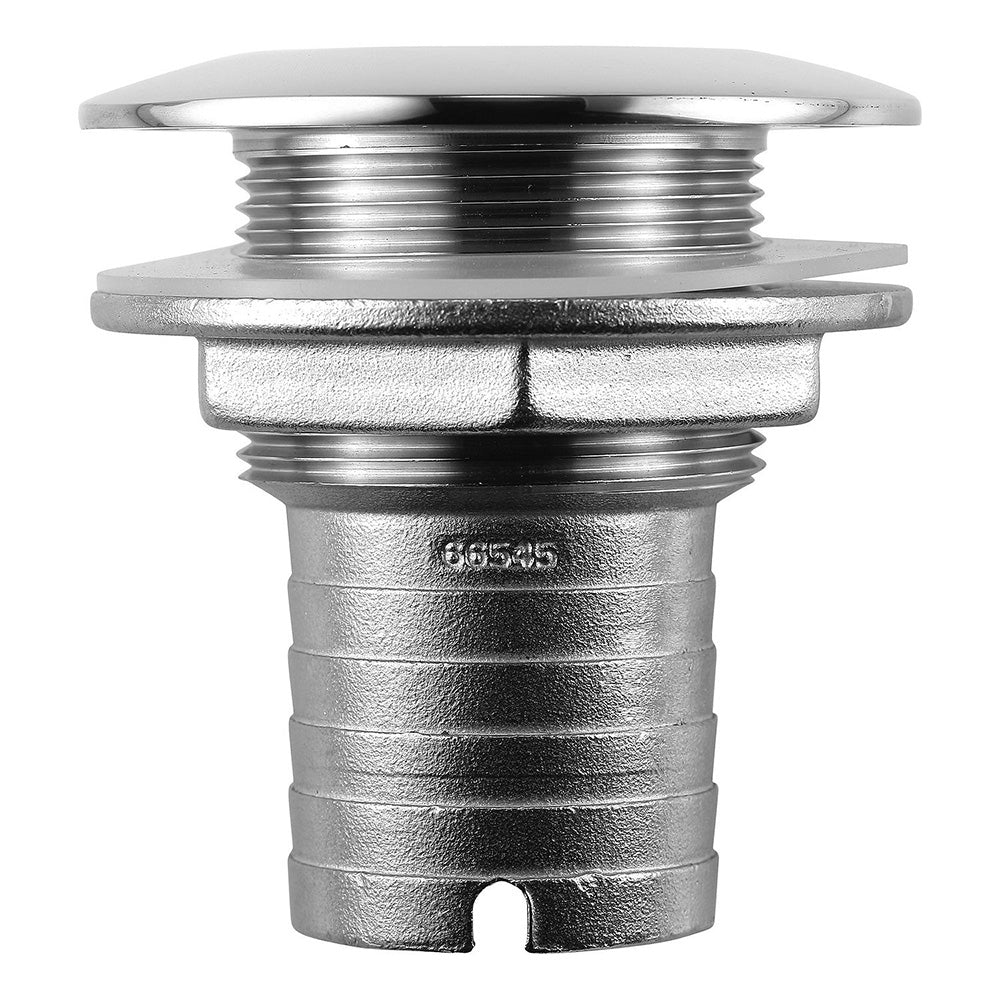 Attwood Stainless Steel Thru-Hull Short Straight Barbed - 1-1/2" Inner Diameter - Skoutley Outdoors LLC