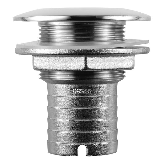 Attwood Stainless Steel Thru-Hull Short Straight Barbed - 1-1/2" Inner Diameter - Skoutley Outdoors LLC