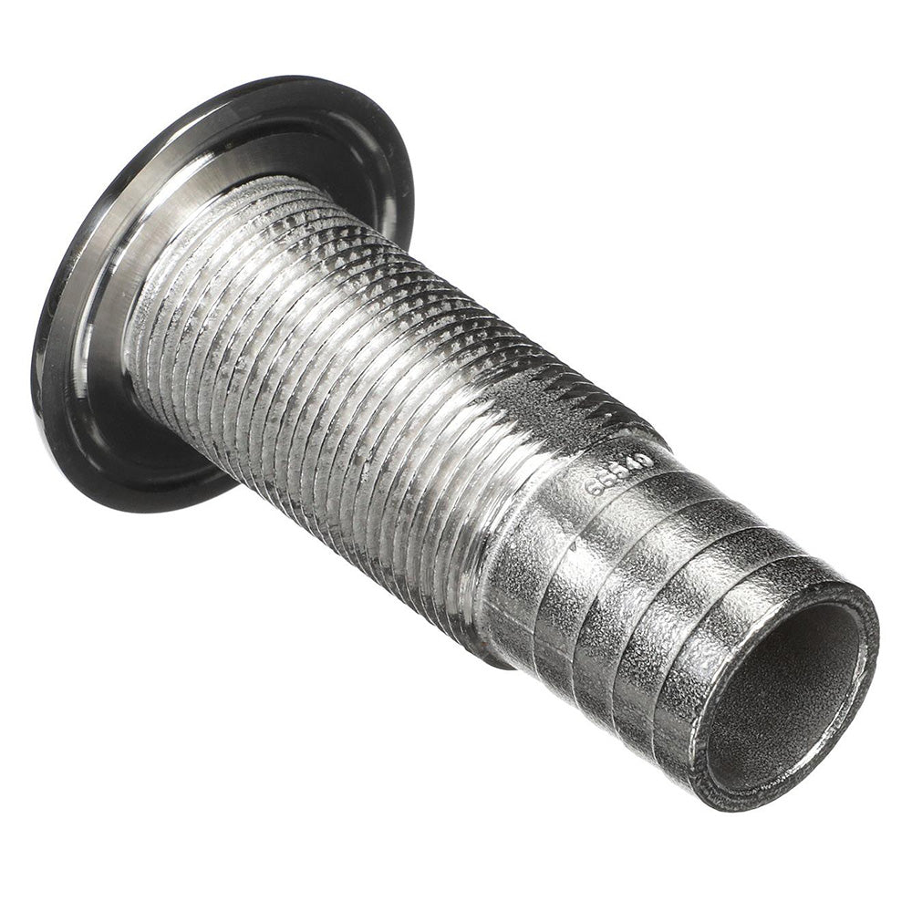Attwood Stainless Steel Thru-Hull Standard Straight Barbed - 1-1/8" Inner Diameter - Skoutley Outdoors LLC