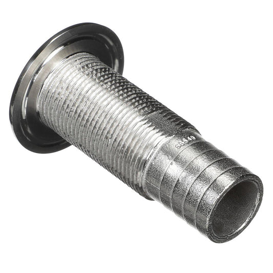 Attwood Stainless Steel Thru-Hull Standard Straight Barbed - 1-1/8" Inner Diameter - Skoutley Outdoors LLC