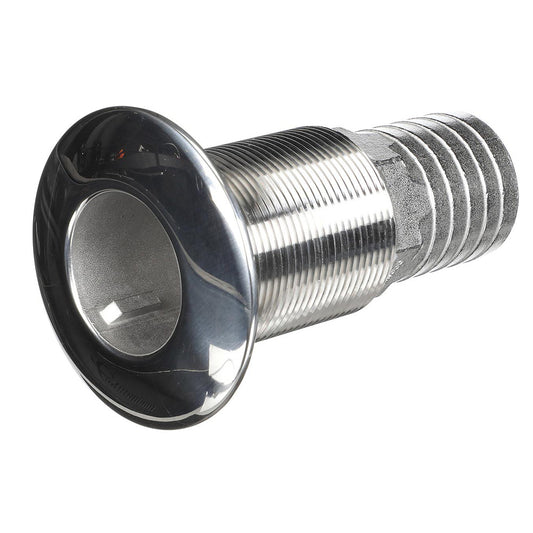 Attwood Stainless Steel Thru-Hull Standard Straight Barbed - 1-1/2" Inner Diameter - Skoutley Outdoors LLC