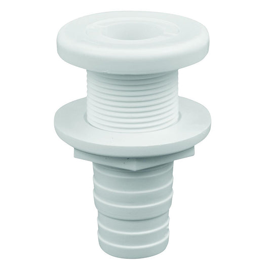 Attwood White Plastic Thru-Hull Fitting - 1-1/8" Inner Diameter - Skoutley Outdoors LLC