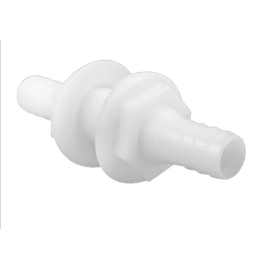 Attwood White Plastic Double Ended Connector - 3/4" Inner Diameter - Skoutley Outdoors LLC