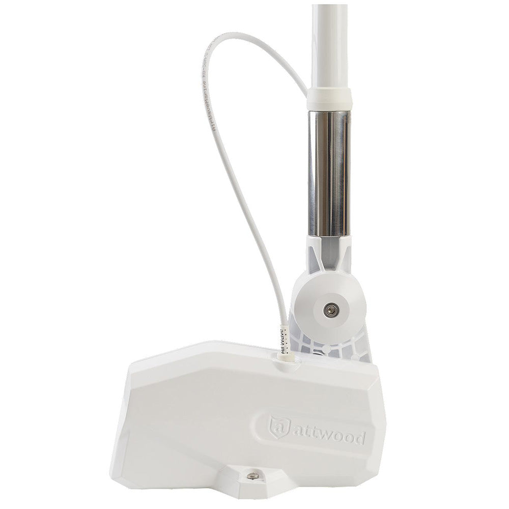 Attwood PowerBase Antenna - White Powered Fold-Down Antenna Base - Skoutley Outdoors LLC