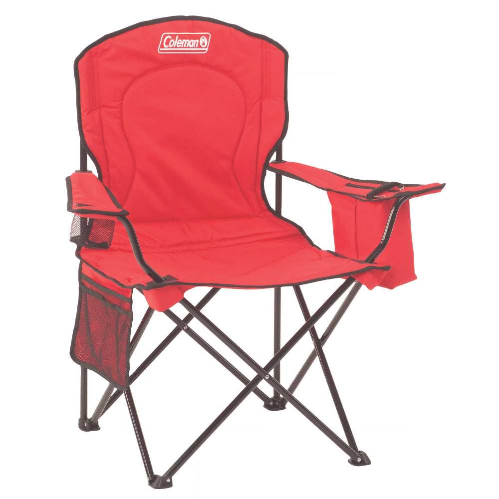 Coleman Cooler Quad Chair - Red - Skoutley Outdoors LLC
