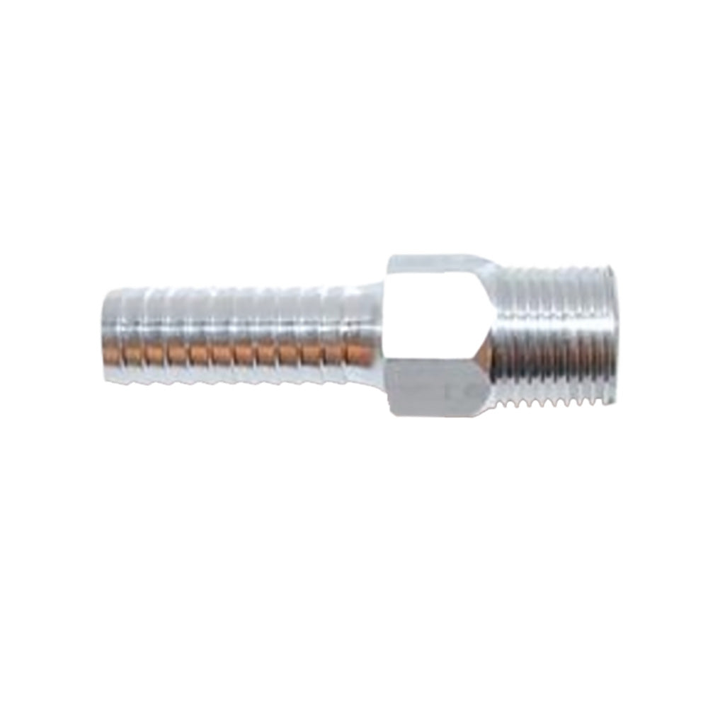 Attwood Universal Aluminum Fuel Hose Fitting - 3/8" NPT x 3/8" Barb - Skoutley Outdoors LLC