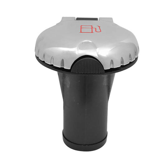 Attwood Deck Fill f/Carbon Canister System - Straight Body & Scalloped Chrome Cap - Skoutley Outdoors LLC