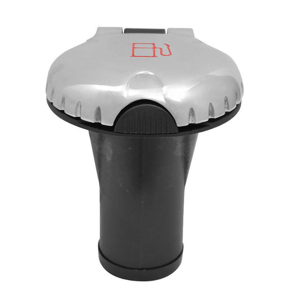 Attwood Deck Fill f/Carbon Canister System - Straight Body & Scalloped Stainless Steel Cap - Skoutley Outdoors LLC