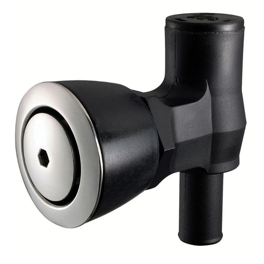 Attwood 90° P-Trap Fuel Tank Vent - Flush Mount - Black w/Stainless Steel Vent Head - Skoutley Outdoors LLC