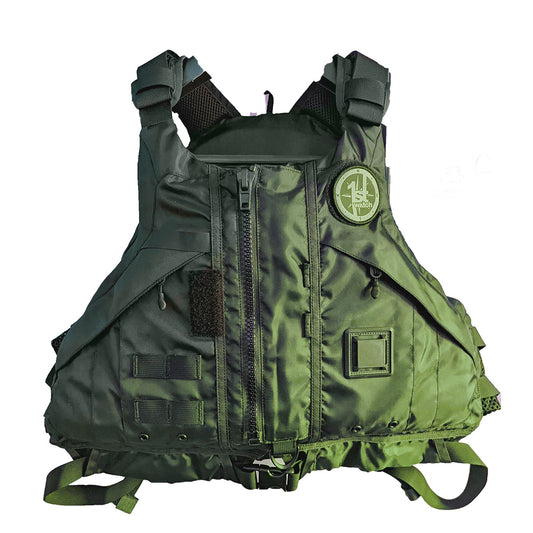 First Watch AV-1000 Kayak Style Duty PFD - Green - XL/XXL - Skoutley Outdoors LLC