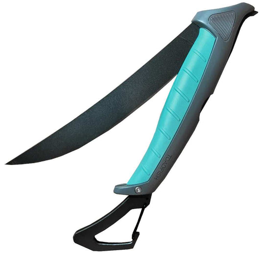 Toadfish Stowaway Folding Fillet Knife w/Built-In Carabiner - 8.5" - Skoutley Outdoors LLC