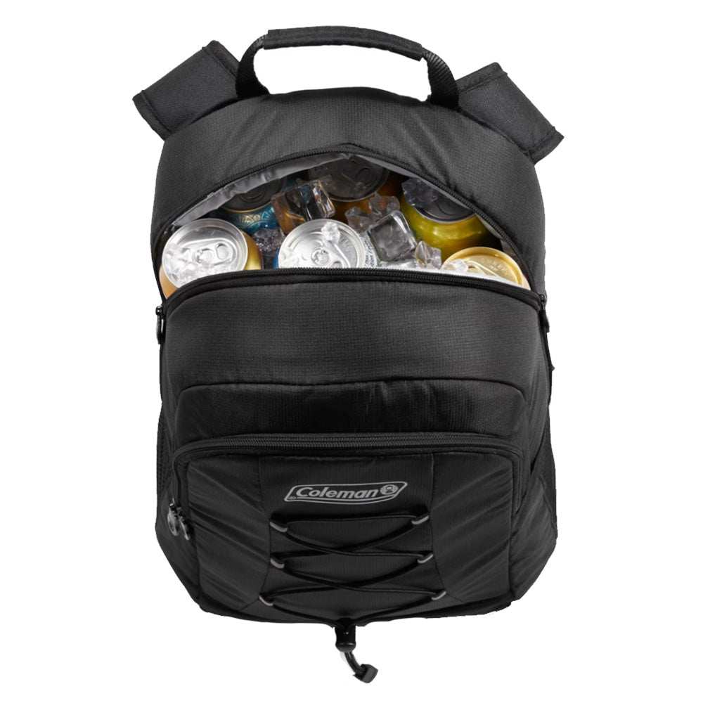 Coleman CHILLER™ 28-Can Soft-Sided Backpack Cooler - Black - Skoutley Outdoors LLC