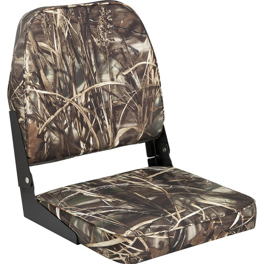 Attwood Swivl-Eze Low Back Padded Flip Seat - Camo - Skoutley Outdoors LLC