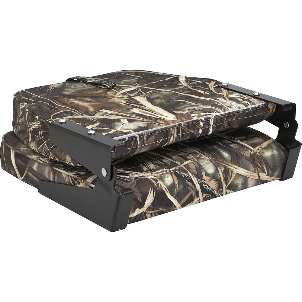 Attwood Swivl-Eze Low Back Padded Flip Seat - Camo - Skoutley Outdoors LLC
