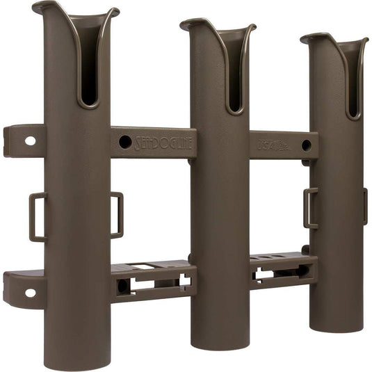 Sea-Dog Triple Threat Three Pole Rod Holder - Flat Dark Earth - Skoutley Outdoors LLC