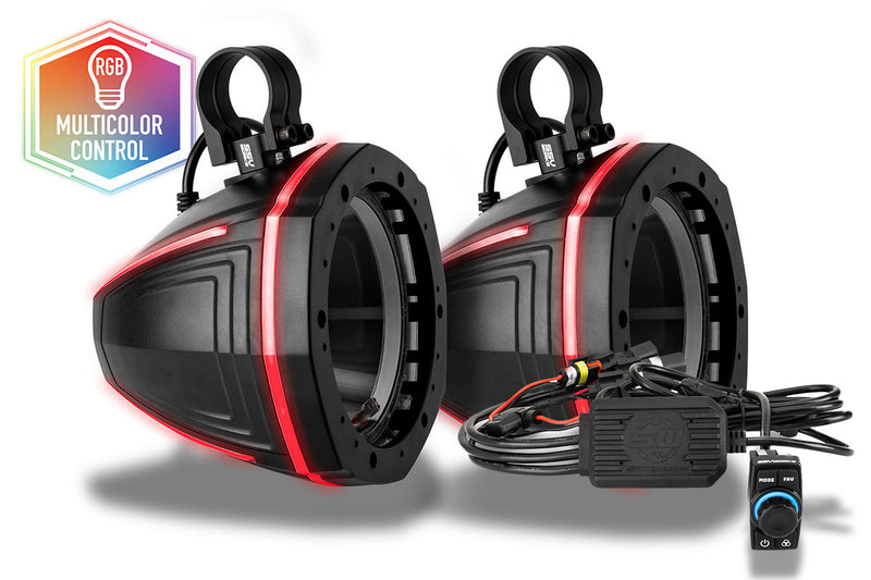 Load image into Gallery viewer, Universal 6.5in Cage-Mounted RGB Speaker-Pods
