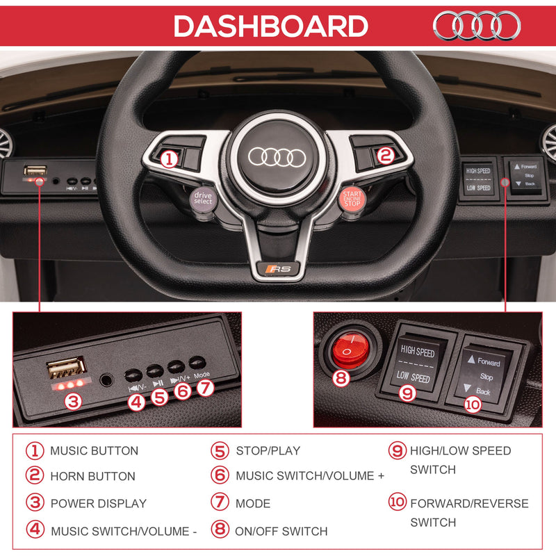 Load image into Gallery viewer, 6V Audi TT RS Kid Electric Sports Car with Remote Control Ride-On
