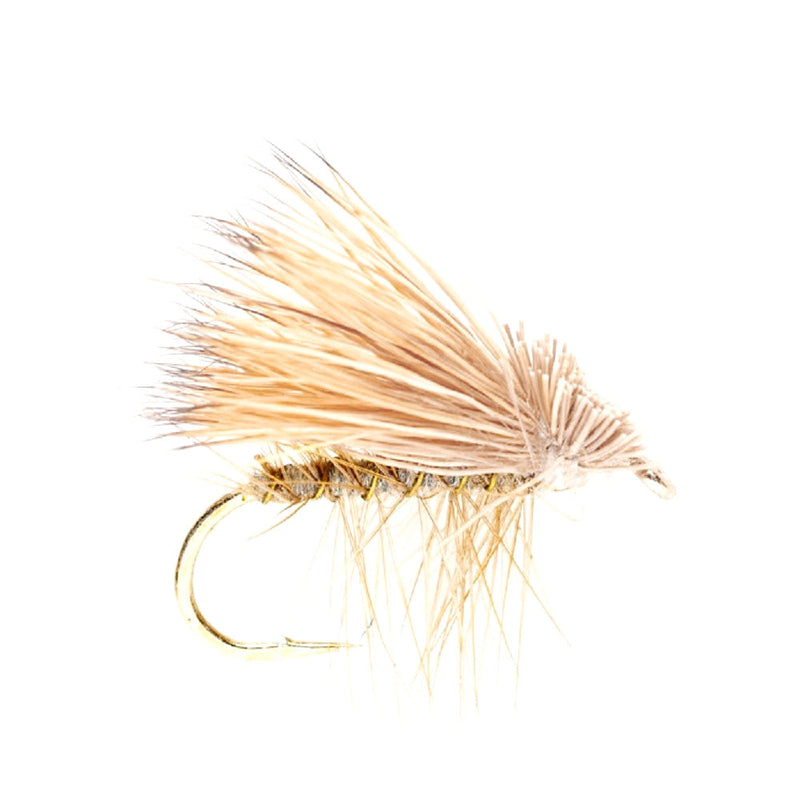 Load image into Gallery viewer, Barbless Yellow Elk Hair Caddis Classic Trout Dry Flies 6 Flies Size 18
