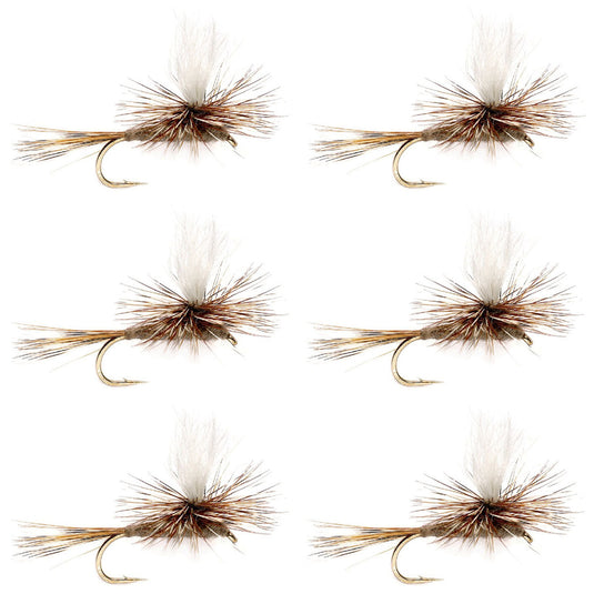 Adams Parachute Classic Dry Fly - 6 Flies Hook Size 16
