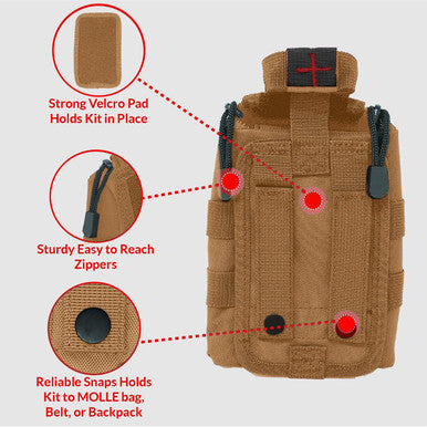 Load image into Gallery viewer, Premium Tactical IFAK Kit w Rip-Away Velcro, SOF Tourniquet &amp; CELOX
