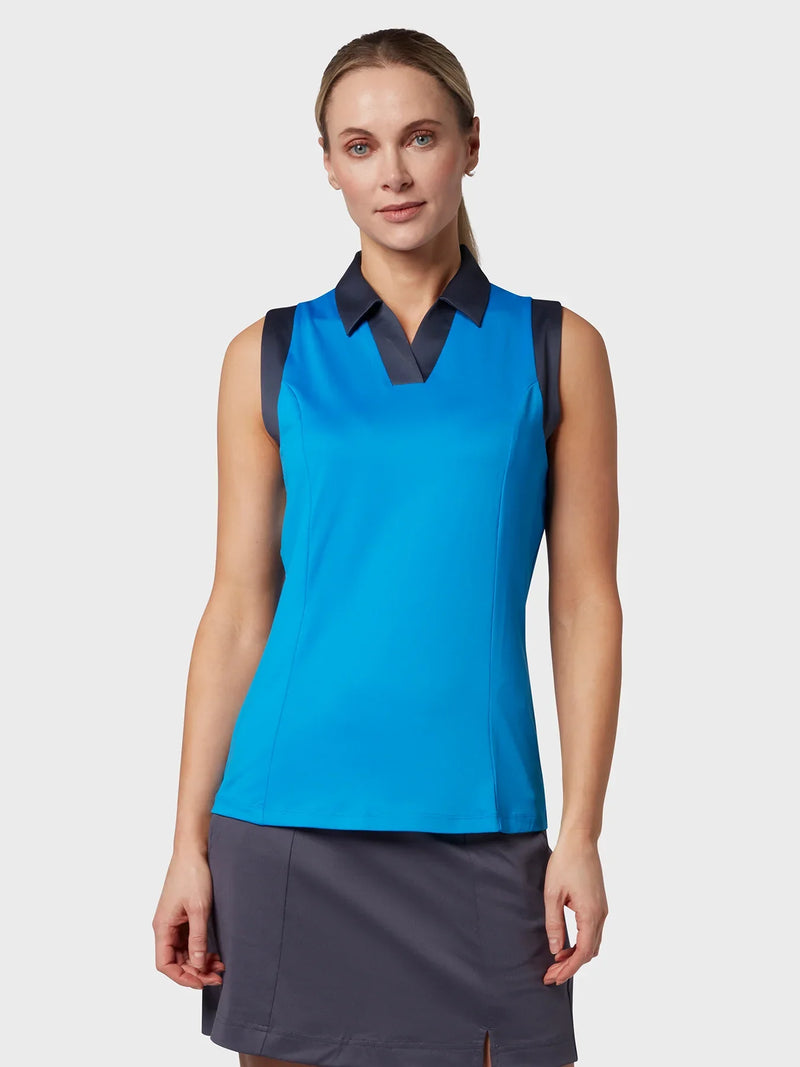 Load image into Gallery viewer, Callaway Womens Color Block V-Placket Golf Polo
