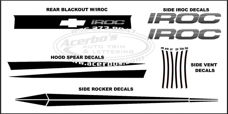 Load image into Gallery viewer, IROC Decal Kit for 2010-2021 Chevrolet Camaro
