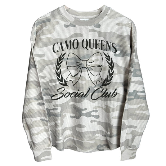 Camo Queens Social Club Grey (Front)