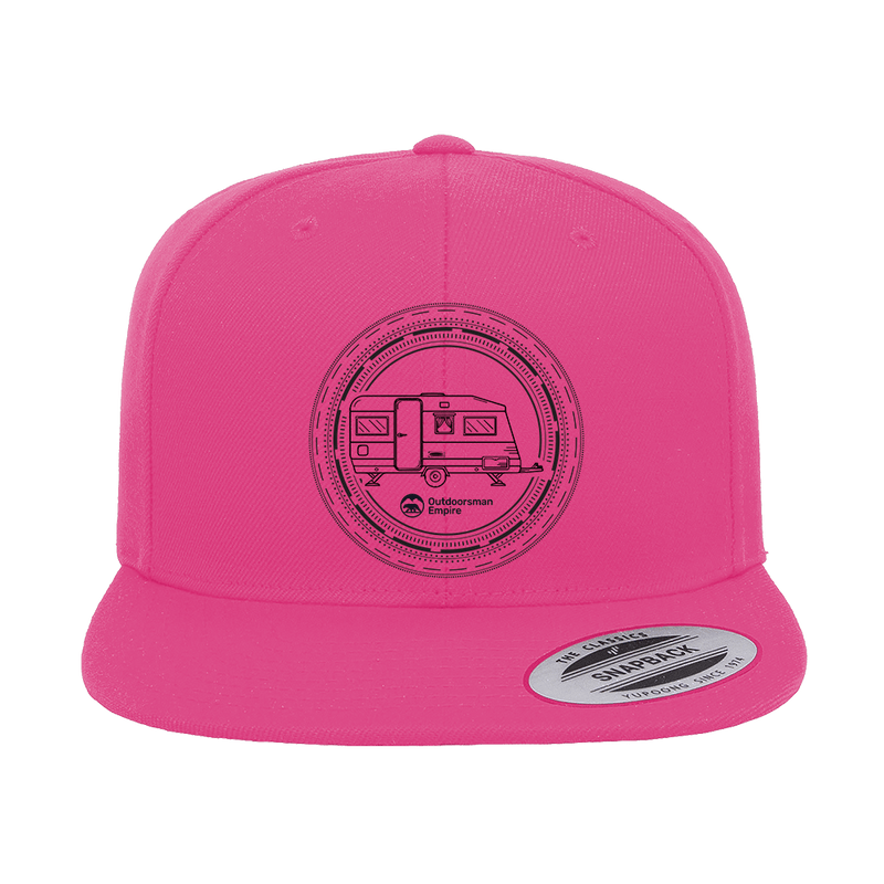 Load image into Gallery viewer, Camping Kaleidoscope Embroidered Flat Bill Cap
